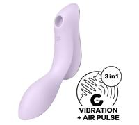 Satisfyer Aspirateur clitoridien Curvy Trinity 2 Vibrateur étanche IPX7 rechargeable Violet