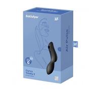 Satisfyer Stimulateur clitoridien Curvy Trinity 2, ondes de pression & vibration étanche Noir