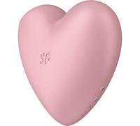 Satisfyer Stimulateur clitoridien Cutie Heart ondes d'air et vibrations étanche (IPX7) Rose