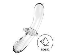 Satisfyer Double Crystal - gode double extrémité - verre transparent