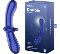 Satisfyer Gode Double Crystal Chaud et Froid Bleu clair 1 unité