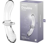 Satisfyer Gode Double Crystal en verre 20 cm Hot & Cold Transparent