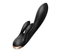Vibromasseur Rabbit Connecté Satisfyer Double Flex - Couleur : Noir