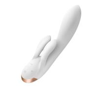 Satisfyer Double Flex Connect Vibro-Masseur Rabbit | Avec Application Bluetooth | Sex Toýs Femme | Étanche (IPX7) et rechargeable | Silicone haute Qualité | Sex-Toys pour Femme