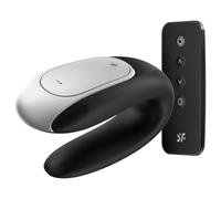 Satisfyer Double Fun - vibromasseur pour couples contrôlé par application (noir)