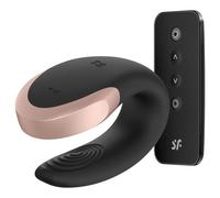 Satisfyer Double Love - vibromasseur couple connectable télécommande - noir