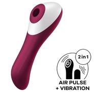 Satisfyer Dual Crush stimulateur clitoridien 2-en-1 à succion + vibromasseur point G (rouge)