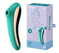Satisfyer Dual Kiss 2:1 Vibro-Masseur à ondes de Pression | Etanche (IPX7) et Rechargeable | Stimulation intense Sex Toýs Femme | Silicone médical Sex-Toys | Gode Vibro Masseur