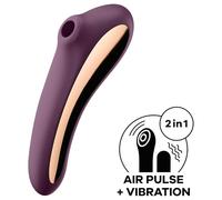Satisfyer Dual Kiss - 2-en-1, vibromasseur vaginal et clitoridien (violet)