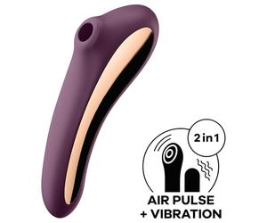 Satisfyer Dual Kiss - vibromasseur clitoridien et vaginal 2en1 - violet