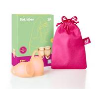 Satisfyer Feel Confident Coupe menstruelle 2 pièces | Cup menstruelle réutilisable & durable, 15 & 20 ml | Facile à nettoyer & confortable | Protection durable silicone médical: Orange
