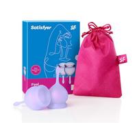 Satisfyer Feel Good Coupe menstruelle 2 pièces | Cup menstruelle réutilisable & durable, 15 & 20 ml | Facile à nettoyer & confortable | Protection durable silicone médical: lilas