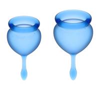 Satisfyer Feel Good - coupe menstruelle lot de 2 - silicone bleu