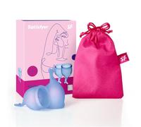 Satisfyer Feel Secure Coupe Menstruelle 2 Pièces | Cup Menstruelle réutilisable & durable, 15 & 20 ml | Facile à nettoyer & confortable | Protection durable Silicone médical: Bleu