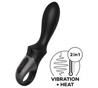 Satisfyer Heat Climax - plug anal vibrant chauffant connecté - silicone noir