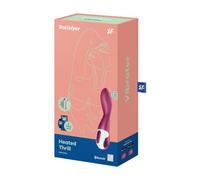 Satisfyer Vibromasseur Point G Heated Thrill Connecté chauffant silicone médical rouge