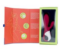 Satisfyer Vibromasseur Hot Bunny Connect App Bluetooth, 2 moteurs, chaleur, Violet 17,3 cm