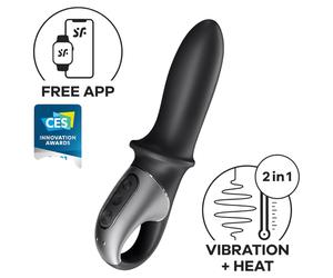 Satisfyer Hot Passion - Vibromasseur anal chauffant contrôlé par application (noir)