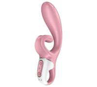 Satisfyer Vibromasseur Rabbit Hug Me – connecté, 2 moteurs, contrôlé par application – Rose