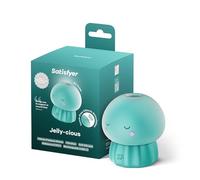 Satisfyer Jelly-cious Vibromasseur à ondes de pression | vert | Silicone | Silicone doux pour la peau | Vibromasseur méduse à 2 moteurs | Airpulse et vibrations | Jouet sexuel | Sex toys