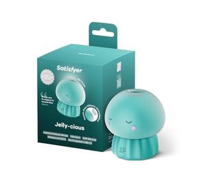 Satisfyer Jelly-cious Vibromasseur à ondes de pression | vert | Silicone | Silicone doux pour la peau | Vibromasseur méduse à 2 moteurs | Airpulse et vibrations | Jouet sexuel | Sex toys