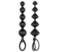 Satisfyer Love Beads - set de plugs anaux perlés - silicone noir
