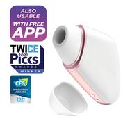 Satisfyer Love Triangle - Stimulateur clitoridien à ondes d’air commandé par application (blanc)