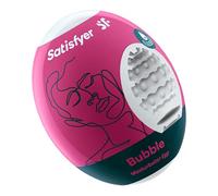 Satisfyer Masturbateur œuf Eggcited Bubble – TPE hydro-actif, structure Riffle, sans lubrifiant