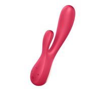 Satisfyer - Vibromasseur Mono Flex Rabbit - Silicone haute qualité, Connect App - Rouge