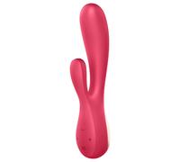 Satisfyer - Vibromasseur Mono Flex Rabbit - Silicone haute qualité, Connect App - Rouge