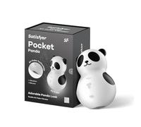Satisfyer Stimulateur clitoridien Pocket Panda – 2 en 1 (ondes d'air + vibrations) Blanc