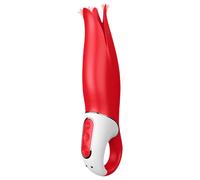 Satisfyer Power Flower - vibromasseur rechargeable étanche - silicone rouge