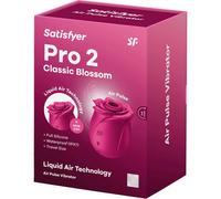 Satisfyer Stimulateur clitoridien PRO 2 Classic Blossom – Liquid Air, étanche IPX7, rechargeable – 7 cm