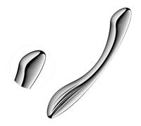 Satisfyer Pure Gravity 1 - gode nervuré - acier inoxydable argent
