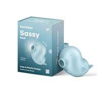 Satisfyer Stimulateur de clitoris Sassy Seal - ondes d'air, 11 intensités & 12 programmes, turquoise