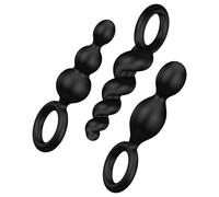 Satisfyer - set de plugs anaux - 3 pièces - silicone noir