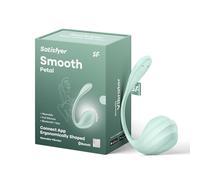 Satisfyer Vibromasseur Smooth Petal – Œuf vibrant silicone, App contrôle, IPX7, rechargeable vert