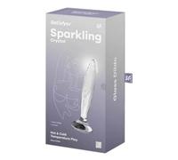 Satisfyer Godemichet en verre Crystal nervuré transparent