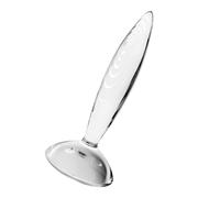 Satisfyer Godemichet en verre Crystal nervuré transparent