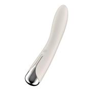 Satisfyer Spinning Vibe 1 Vibro-Masseur Point G | Sex Toys 12 Modes de Vibration et 5 Modes de Rotation | Sex Toýs Femme | Gode Vibro Masseur à Tête rotative | Étanche (IPX7) | Creme