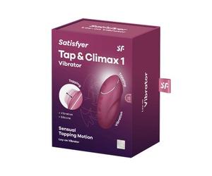 Satisfyer Tap Climax 1 Sensual Tapping Lay-On Vibrator Red 1ut