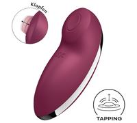 Satisfyer Tap & Climax 2 - 2en1 stimulateur clitoridien et vibromasseur (rouge)