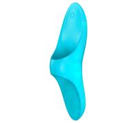 Satisfyer Teaser - mini vibromasseur doigt rechargeable étanche turquoise