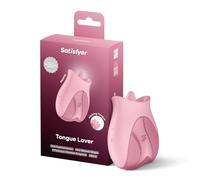 Satisfyer Tongue Lover Vibromasseur de langue et vibromasseur à poser pour femme | 8 programmes de vibration et 8 modes de fuite | Étanche (IPX7) | Vibromasseur clitoris silencieux en silicone |