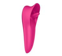 Satisfyer Tongue Master Vibromasseur de langue avec long manche | 9 programmes de vibration et 9 modes de fuite | Étanche (IPX7) | Vibromasseur clitoris en silicone | Fonction de charge USB-C