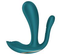 Satisfyer Top Secret+ - vibromasseur portable 3 branches - silicone vert