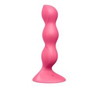 Gode Satisfyer Triple Ball-R | Gode de 18 cm avec 3 boules lestées | Sextoy en silicone avec ventouse et surface texturée | Pour une utilisation avec un gode ceinture | Vibrant - pas un vibromasseur
