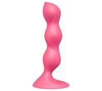 Satisfyer Triple Ball-R - plug anal perlé vibrant - silicone rose