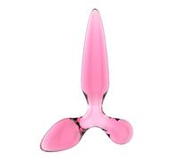 Gode en verre Satisfyer Triple Crystal 2 | Sextoy 3 en 1 en verre avec tige, testicule et plug | Gode chauffant | Pour usage anal et vaginal | Verre borosilicate | Glissant et hygiénique