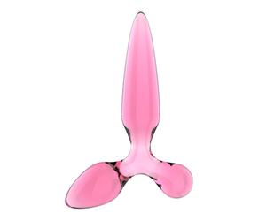 Satisfyer Triple Crystal 2 Gode en verre | Gode jeu de température | Verre borosilicate | Sextoy 3 en 1 en verre avec tige | testicule et plug | Gode chauffant | Sex toys